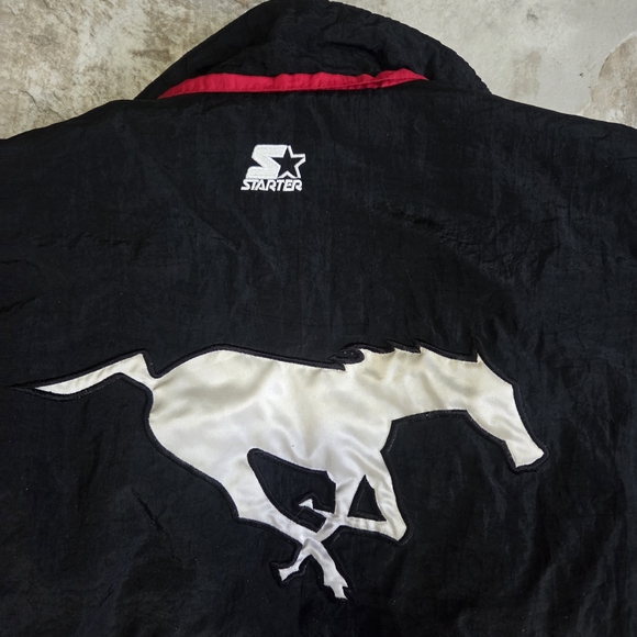 Vintage Starter CFL Calgary Stampeders Zip Up Jacket Size Large - Picture 10 of 15
